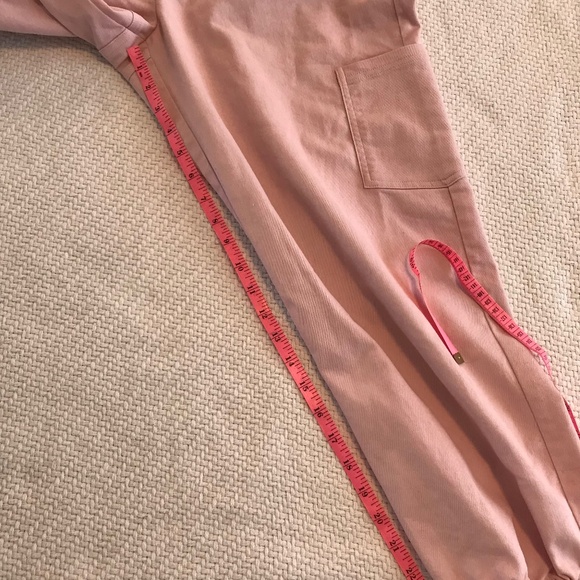 Bardot cargo jogger pants 28 paper bag waist pink heavy cotton preppy weekend - Picture 13 of 13